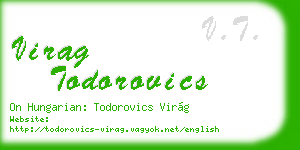 virag todorovics business card